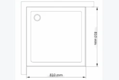 Dusjkabinett Jasmine - 80 X 80 X 195 Cm -Hygge Hjem Butikk 671630 dusjkar 9012 80x80