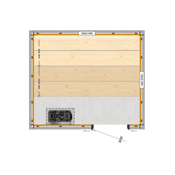 Badstuinnredning Harvia Solide 8 Badstuinnredning Harvia Solide - Bilde 6