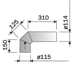 Monteringsrør Uisolert, 90 Grader, Sort