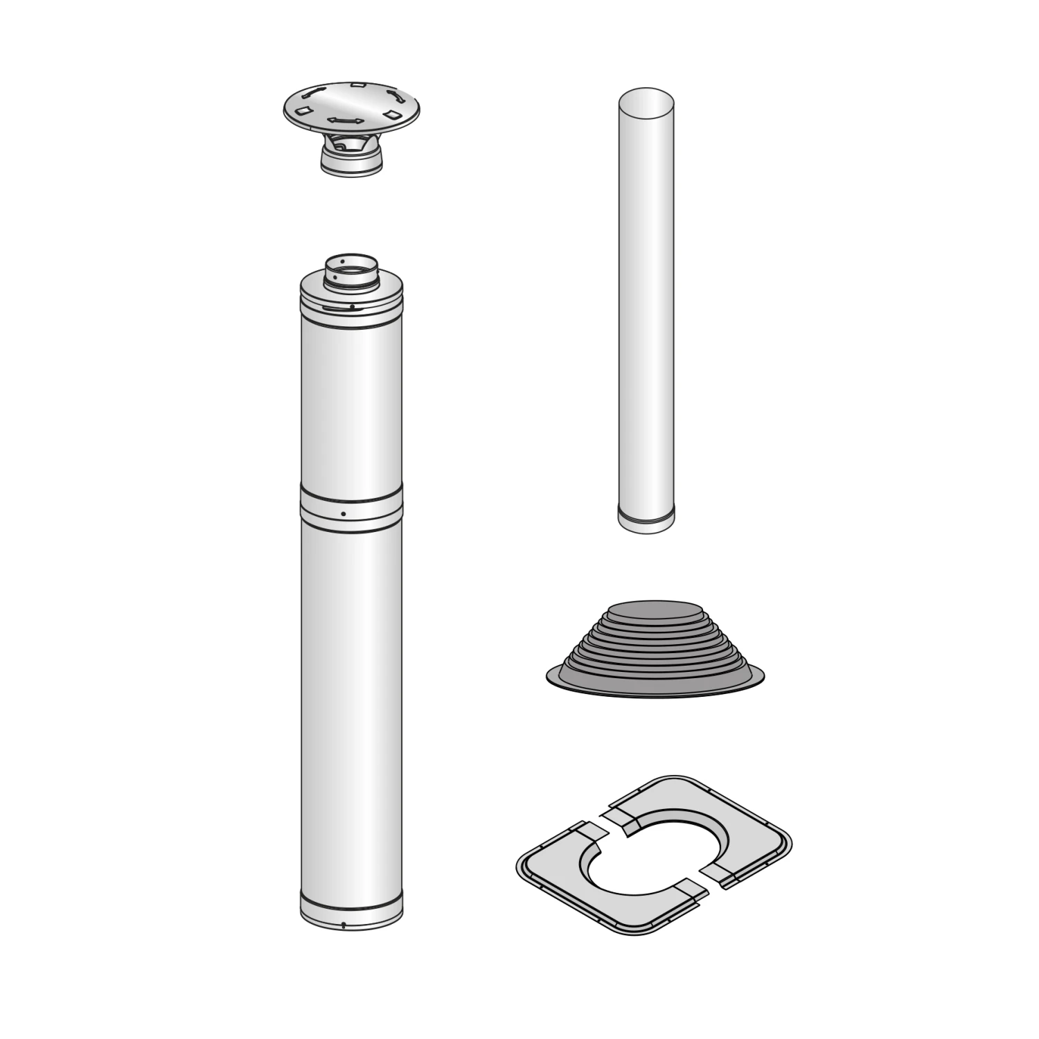 Stålpipe Harvia - Komplett Pakke, Rustfri 4 Stålpipe Harvia - Komplett Pakke, Rustfri - Bilde 2