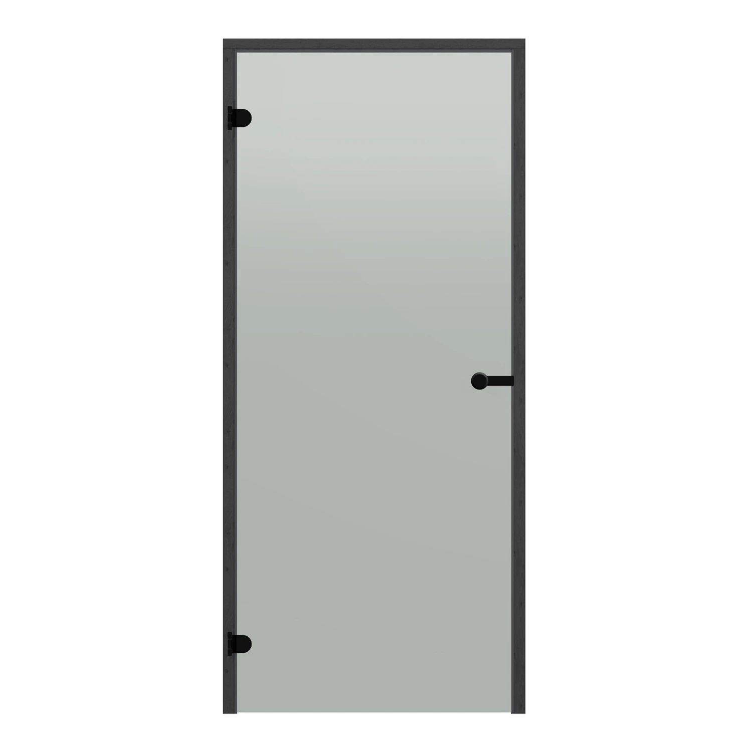 Badstudør Harvia Black Line Frostet Glass, Satin 3 Badstudør Harvia Black Line Frostet Glass, Satin